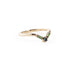 The Temple Ring with Topaz and Tourmaline in Yellow Gold